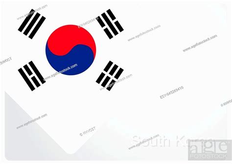 South Korean Flag Design Background Layout Vector Illustration Stock