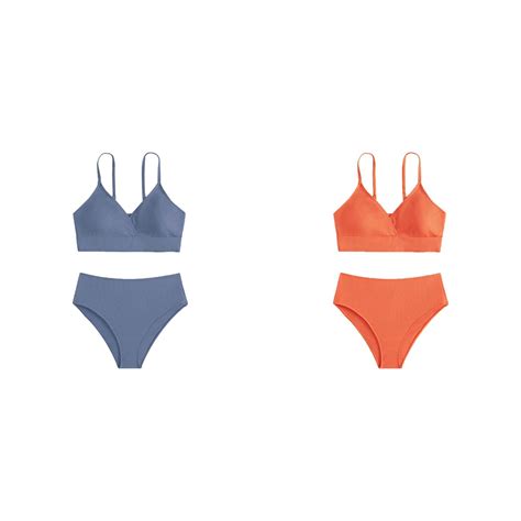 Lojoutye Pack Orange PCS Blue PCS Multipack Bikini Girl Piece Swimsuit Swim Suits