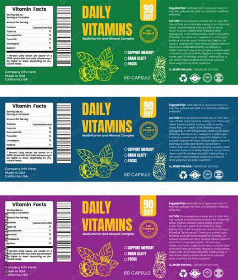 Supplement Label Design Supplement Label Template Packaging Label Supplement Vitamin Label