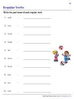 Past Simple Regular Verbs Worksheet Regular Verbs Verb Worksheets Past