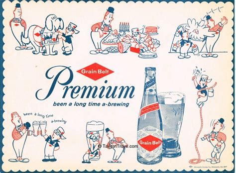 Item 77800 1965 Grain Belt Premium Beer Placemat