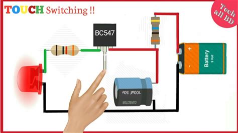 How To Make Led Touch Switching Light Circuit Youtube