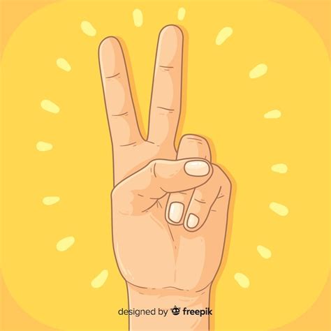 Peace Sign Hand Emoji Vectors & Illustrations for Free Download