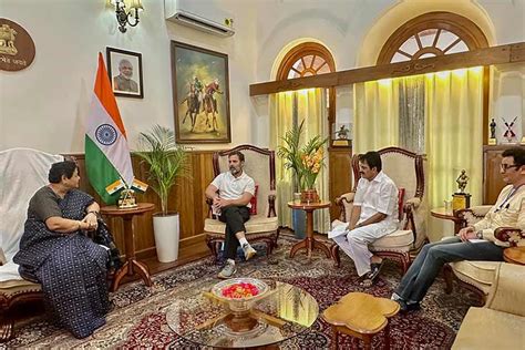 Rahul Gandhi Congress Leader Rahul Gandhi Meets Manipur Governor