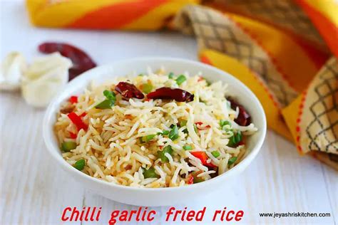 Chilli Garlic Fried Rice Jeyashris Kitchen