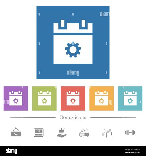 Configuración De La Programación Iconos Blancos Planos En Fondos