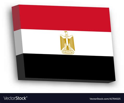 3d Flag Of Egypt Royalty Free Vector Image Vectorstock