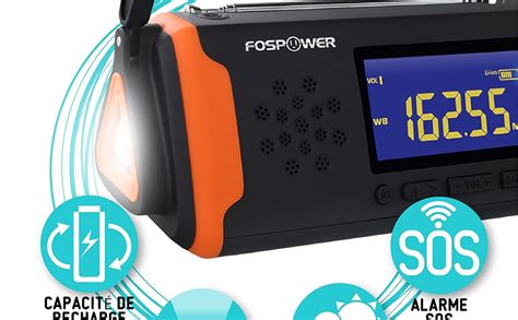 Fospower Radio Portable D Urgence M T O Batterie Int Gr E De