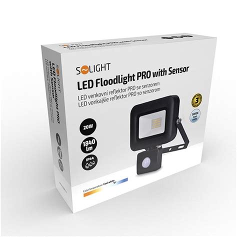 Solight Led Reflektor Pro Se Senzorem W Lm K Ip Solight