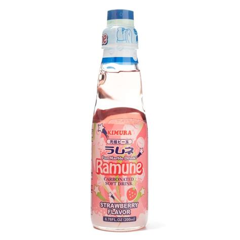 Weee Kimura Ramune Strawberry Flavor Carbonated Soft Drinks