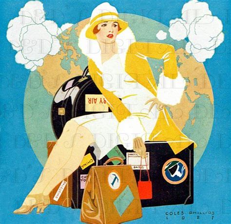 Off To Unknown Lands Coles Phillips Vintage Travel Etsy Travel