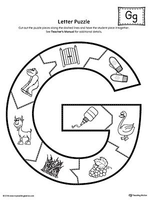 Letter G Puzzle Printable | MyTeachingStation.com