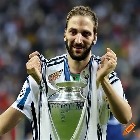 Gonzalo Higuain Winning The Champions League With Real Madrid On Craiyon