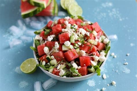 Watermelon-Cucumber Salad with Feta - The Real Food Dietitians