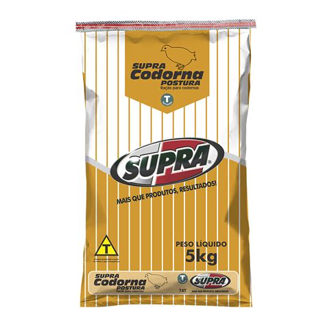 Ração Supra Codorna Postura Triturada para Aves 5kg