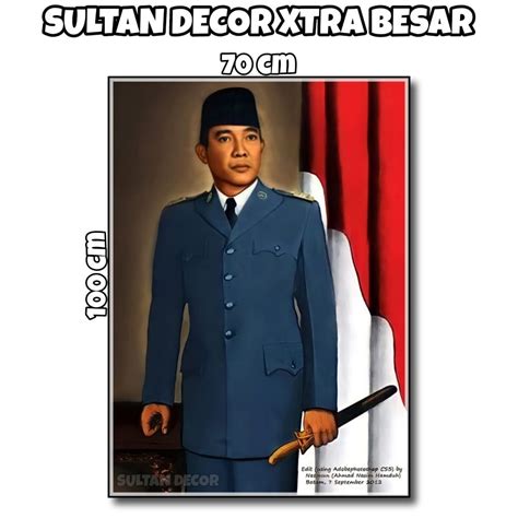 Jual Lukisan Poster Cetak Presiden Soekarno Xtra Besar Ukuran X Cm