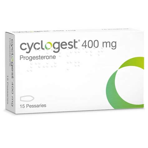 Cyclogest Progesterone 400 Mg Pessary Clear Chemist