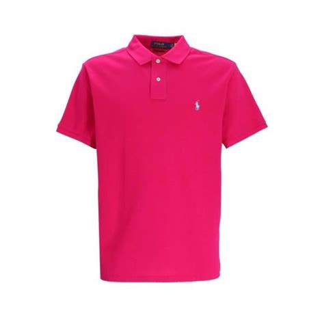 Ralph Lauren Homme Custom Slim Fit Mesh Polo Rose Rose Cdiscount Prêt à Porter