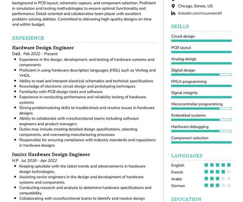 Hardware Design Engineer Resume Sample in 2025 - ResumeKraft