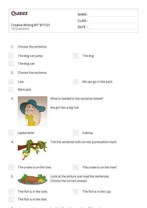 50+ Creative Writing worksheets for 1st Grade on Quizizz | Free & Printable