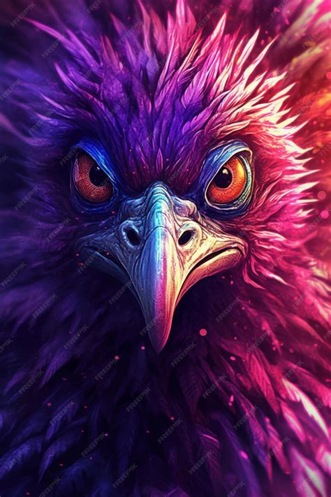 Premium AI Image | Fury emotion Emu in an art style