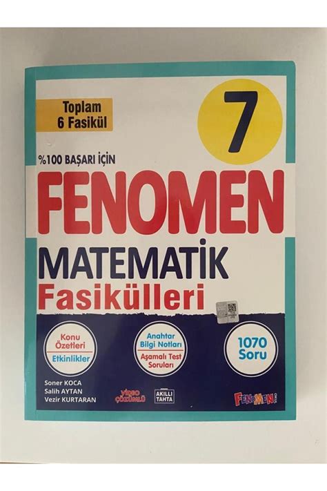 Fenomen Yayıncılık FENOMEN 7 SINIF MATEMATİK FASİKÜL SETİ 6 FASİKÜL