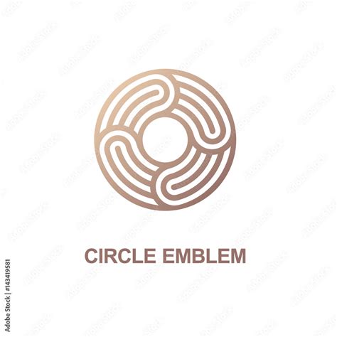 circle emblem vector logo template stock vector adobe stock