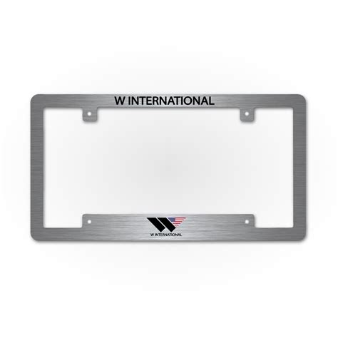 Brushed Aluminum License Plate Frame