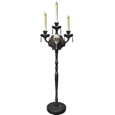 Skeleteen Animated Halloween Candelabra Decoration Creepy Gothic