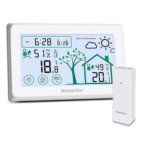 Newentor Wireless Weather Station With Outdoor Sensor Indoor Outdoor