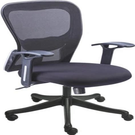 Mid Back Workstation Office Chair Fixed Arm Black At Rs 78325 In New