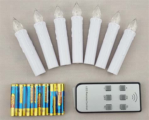 7er LED Kerzen Set magnetisch Schwibbogenkerzen mit Fernbedienung für