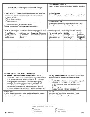 Fillable Online Oma Od Nih Form Nih Notification Of Organizational