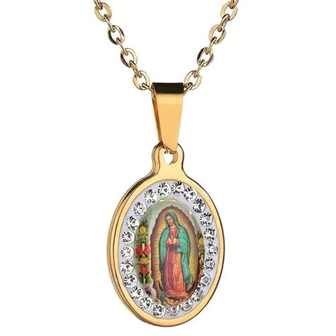 Collar Medalla Virgen De Guadalupe Acero Inoxidable GENERICO