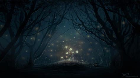 Rising Enchanting Forest Magic Abstract Tree Fantasy Dark