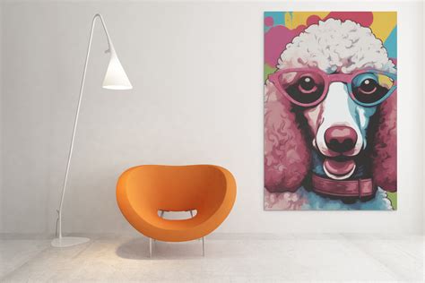 Pop Art Wall Art Poodle Poster Pop Art Home Decor Dog Art Home Decor