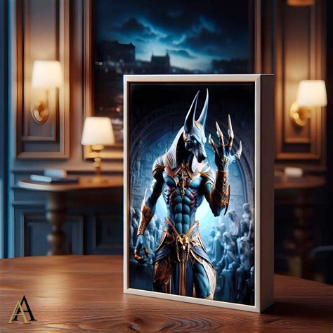 Anubis Canvas Print Deities Of Ancient Egypt Artwork Jackal God The