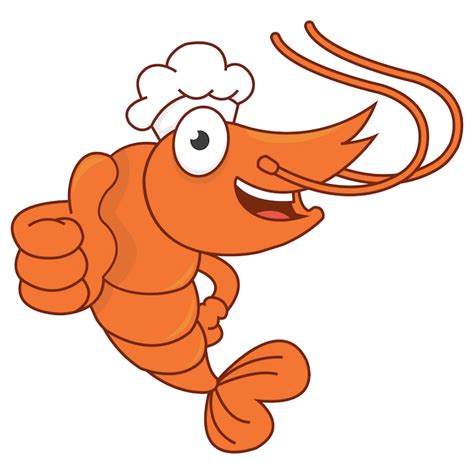 Premium Vector Illustration Of Cute Shrimp With Chef S Hat