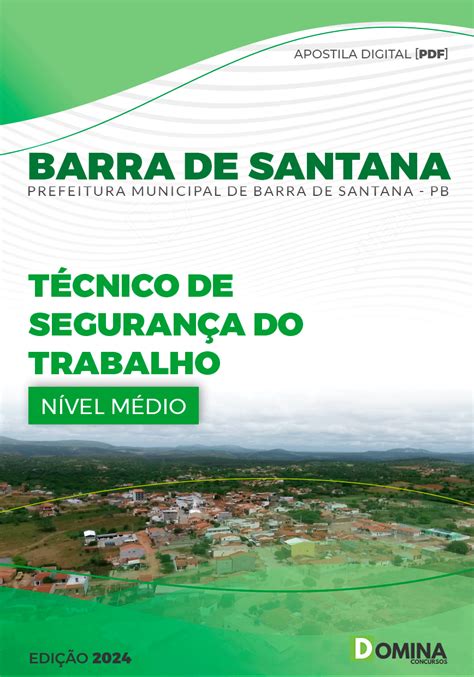 Apostila Barra De Santana Pb 2024 Técnico Segurança Trabalho