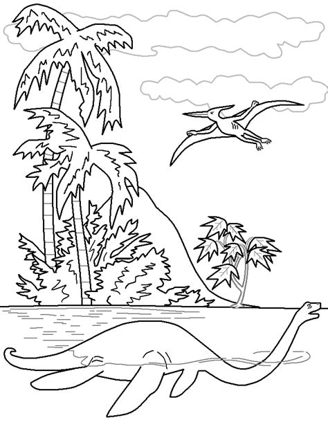 Elasmosaurus Coloring Page