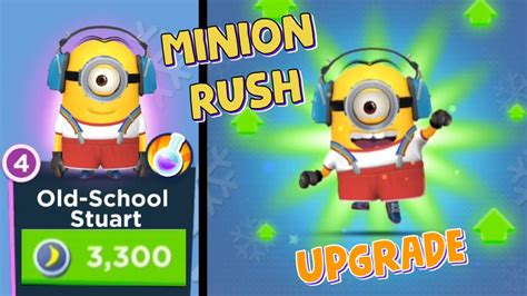 Minion Rush Old School Stuart Minion Upgrade Level 4 Agent Prize Pod