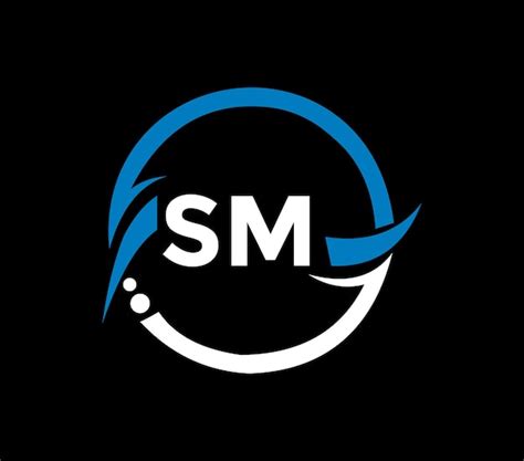 Premium Vector Sm Letter Logo Design With A Circle Shape Sm Circle