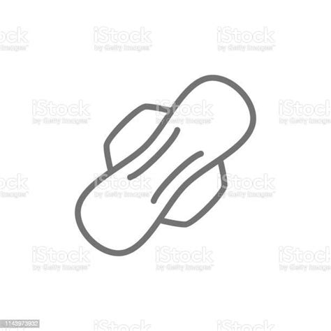 Feminine Pads Tampon Sanitary Napkin Hygiene Line Icon Stock Illustration Download Image Now