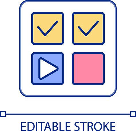 Explicador V Deo Formato Rgb Color Icono Toma De Decisiones Tarea