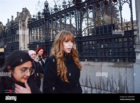 Angela Rayner The Deputy Leader Of The Labour Party Seen Leaving The