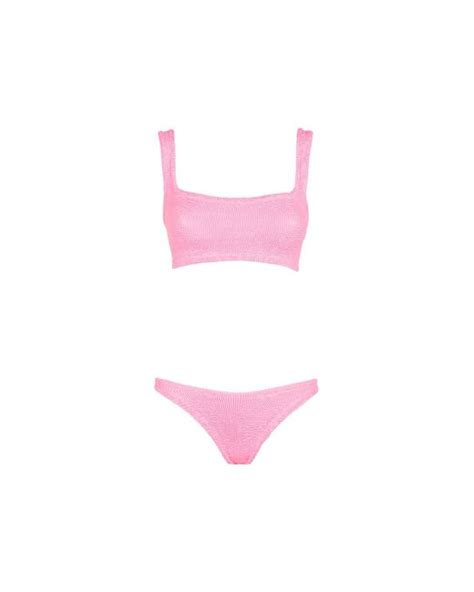 Hunza G Synthetic Xandra Bikini Swimwear In Pink Lyst Canada