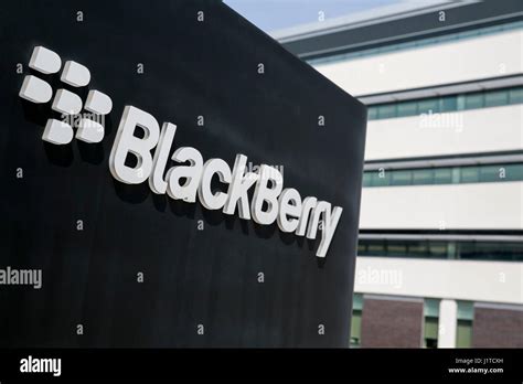 A Logo Sign Outside Of The Headquarters Of Blackberry Limited In