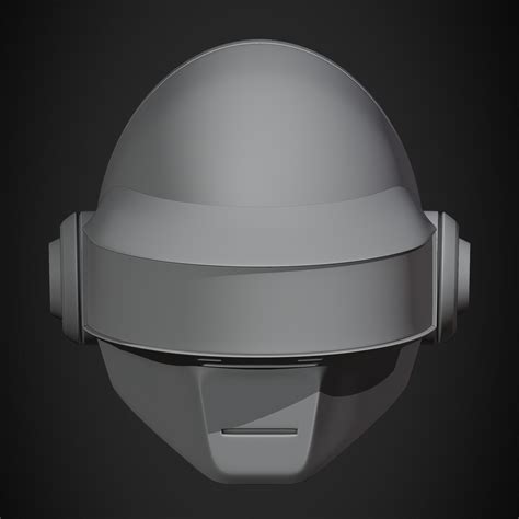 STL File Daft Punk Thomas Bangalter Silver Helmet 3D Printable Model