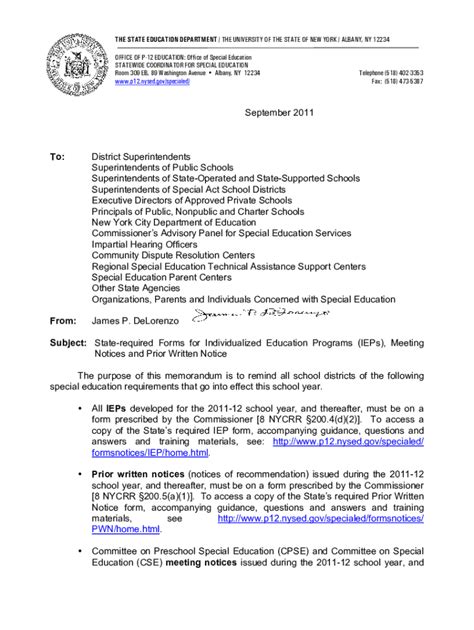 Fillable Online State Required Forms For Individualized Education