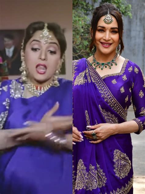 Madhuri Dixit recreates iconic Hum Aapke Hain Koun look, fans say ...